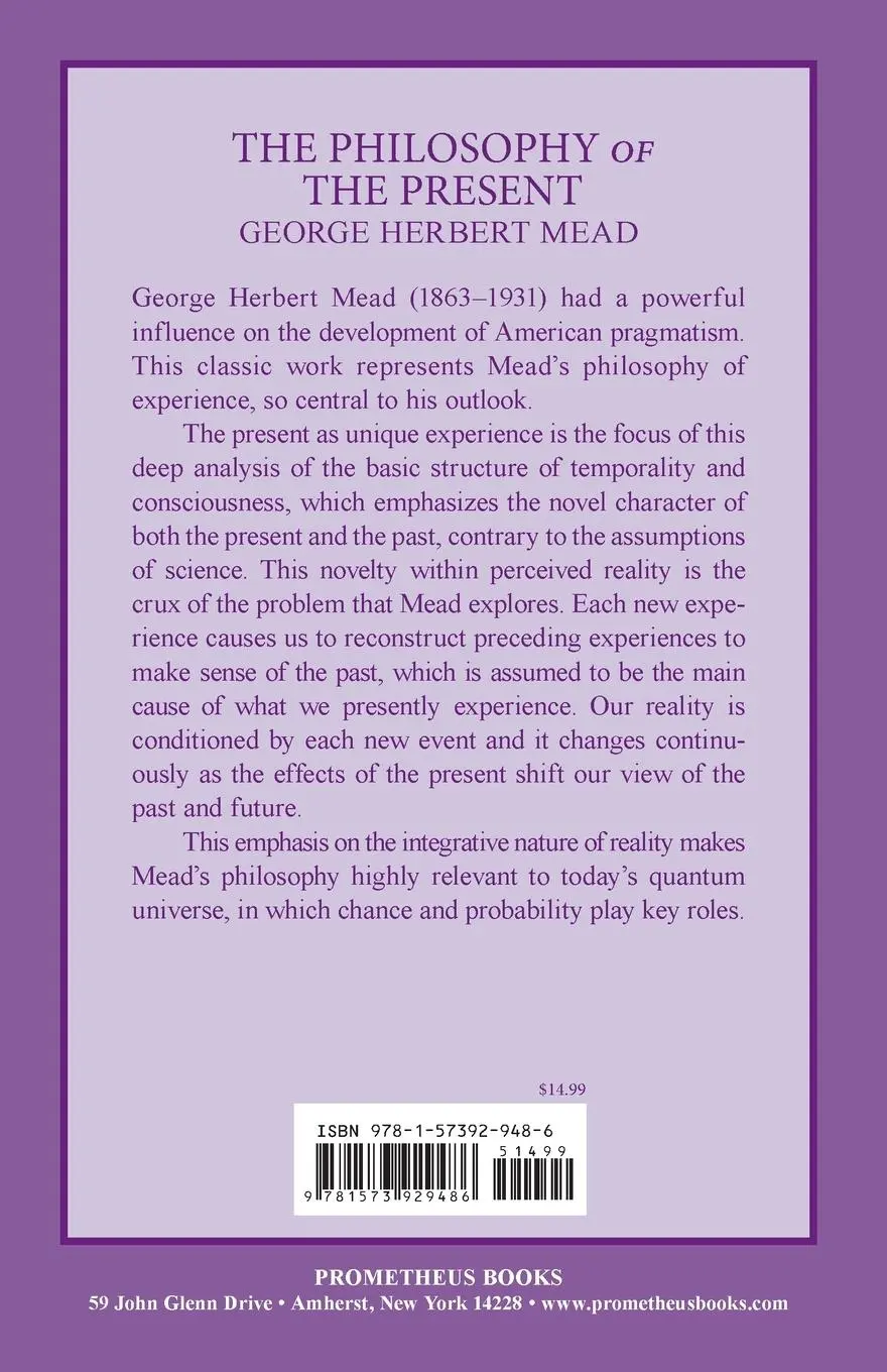 Rückseite: 9781573929486 | The Philosophy of the Present | George Herbert Mead | Taschenbuch