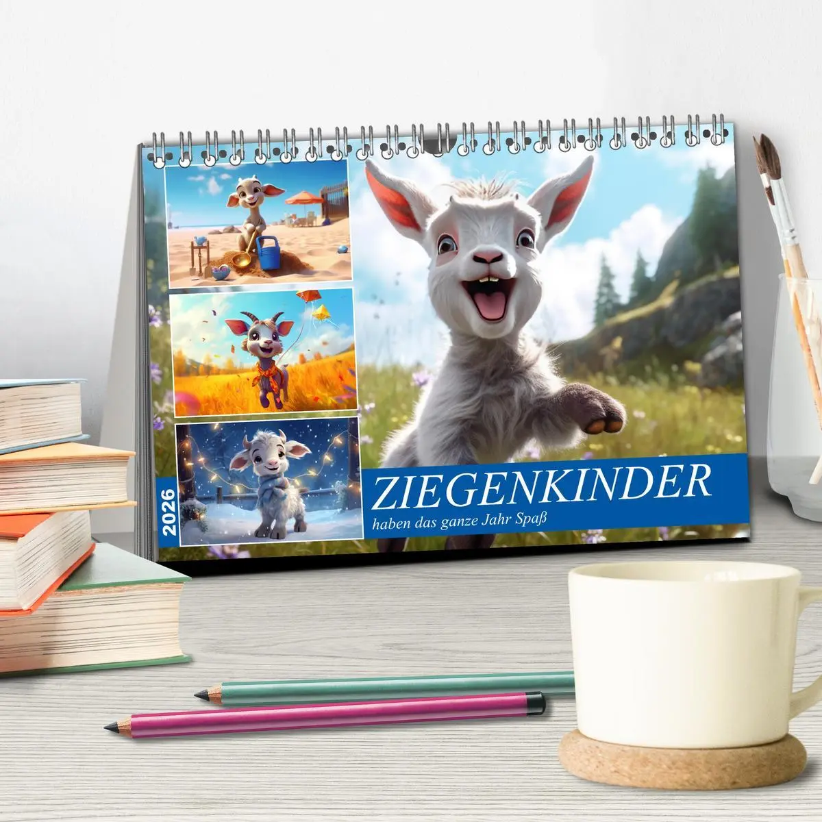 Bild: 9783457519486 | Ziegenkinder haben das ganze Jahr Spaß (Tischkalender 2026 DIN A5...