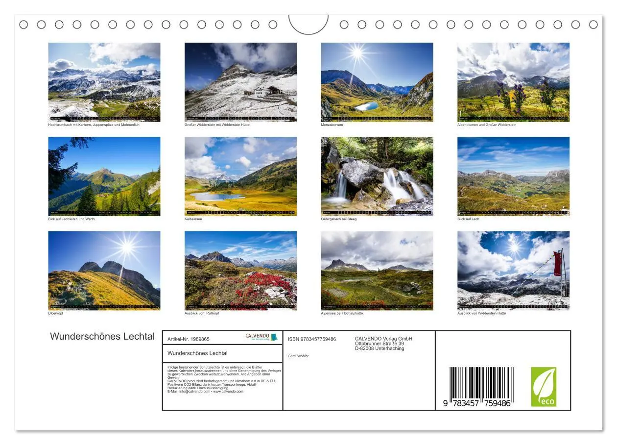 Bild: 9783457759486 | Wunderschönes Lechtal (Wandkalender 2026 DIN A4 quer), CALVENDO...