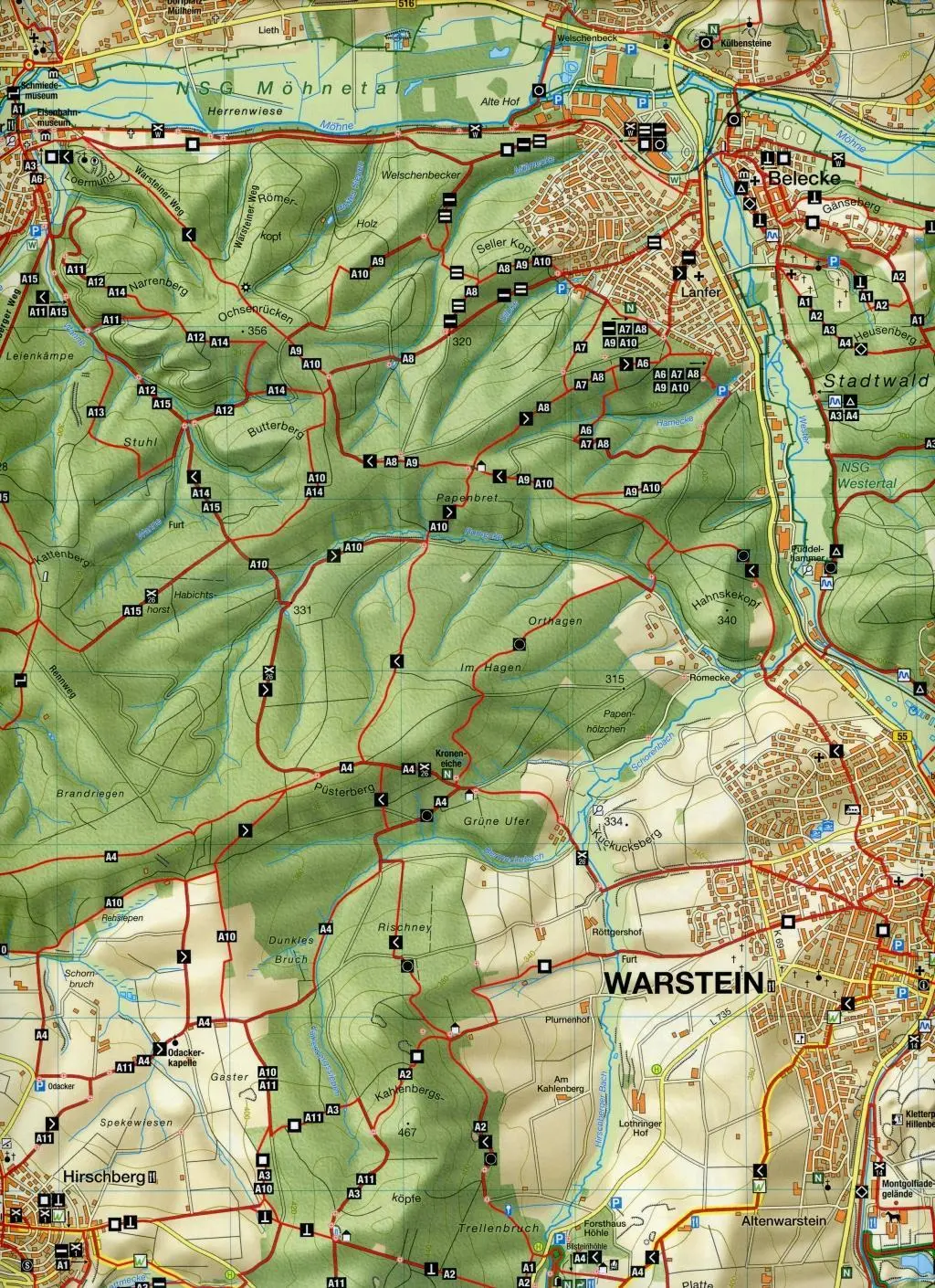 Bild: 9783942309486 | Wanderkarte Rüthen-Warstein | Standpunkt-Verlag GmbH | (Land-)Karte