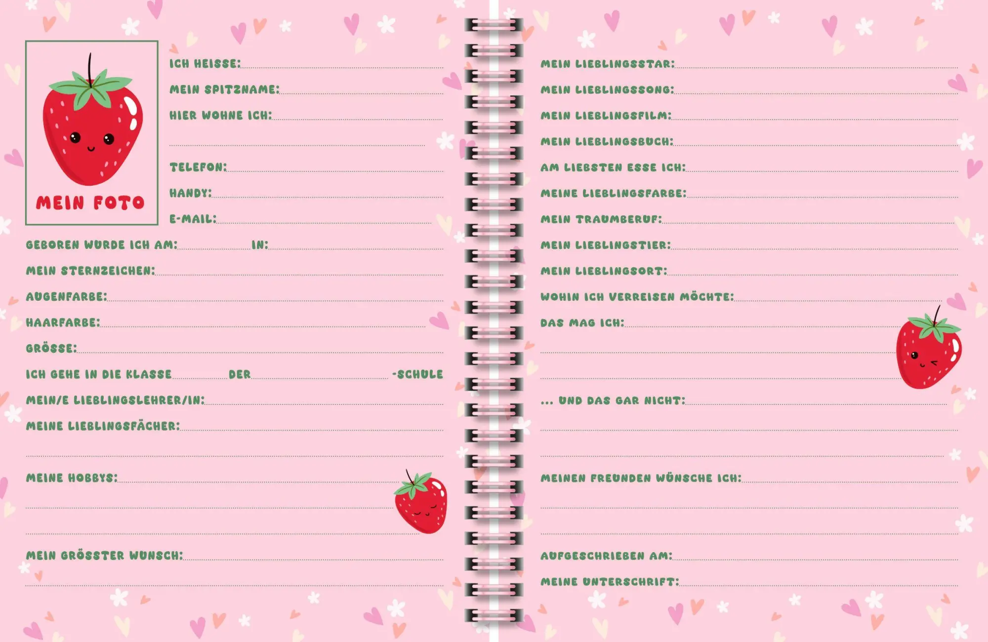 Bild: 4061947149586 | Freundebuch Fruity Love | Deutsch | 2026 | Baier &amp; Schneider