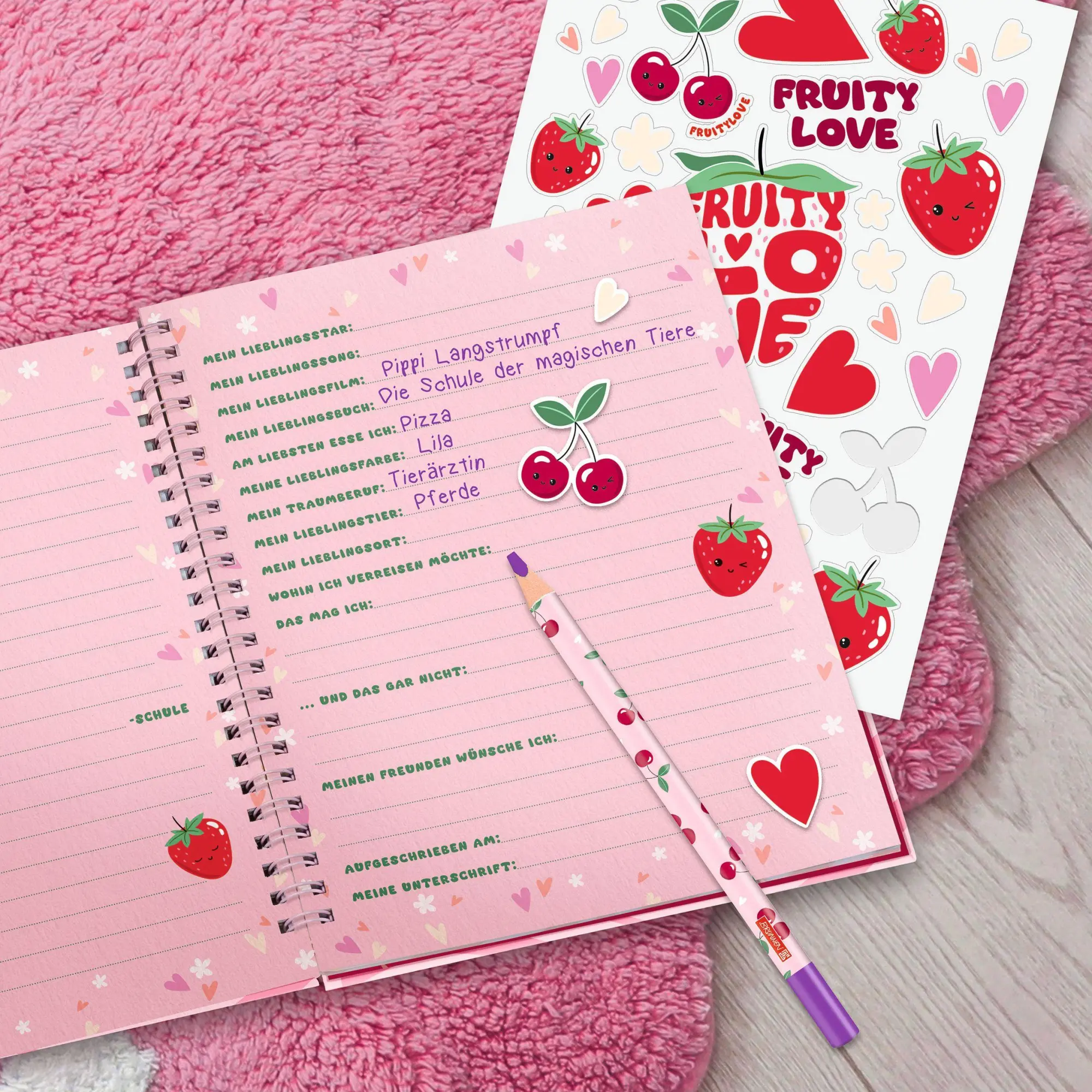 Bild: 4061947149586 | Freundebuch Fruity Love | Deutsch | 2026 | Baier &amp; Schneider