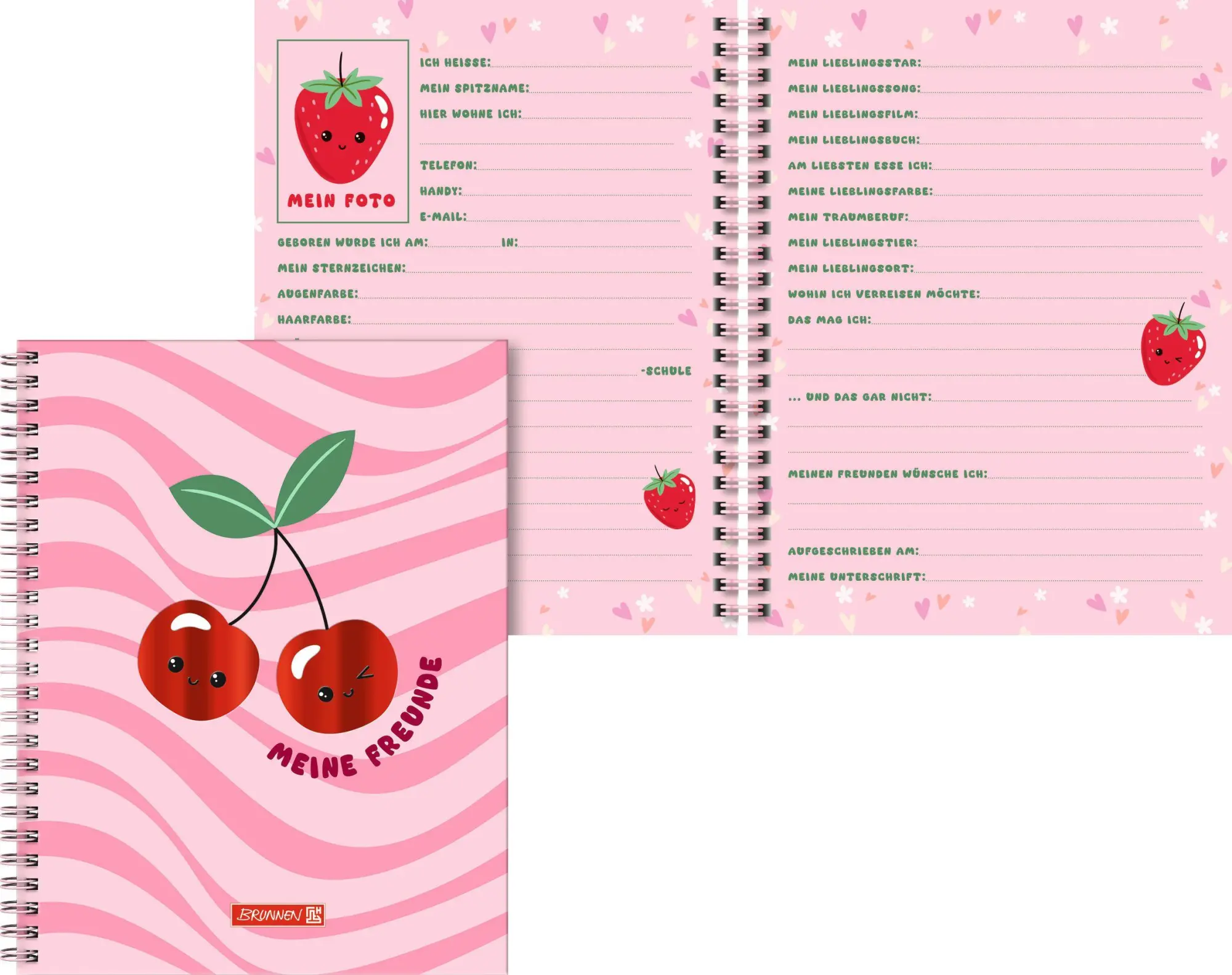 Bild: 4061947149586 | Freundebuch Fruity Love | Deutsch | 2026 | Baier &amp; Schneider