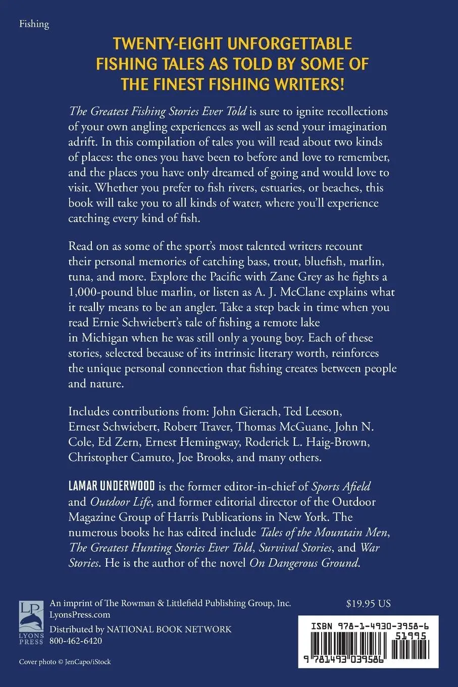 Rückseite: 9781493039586 | The Greatest Fishing Stories Ever Told | Lamar Underwood | Taschenbuch