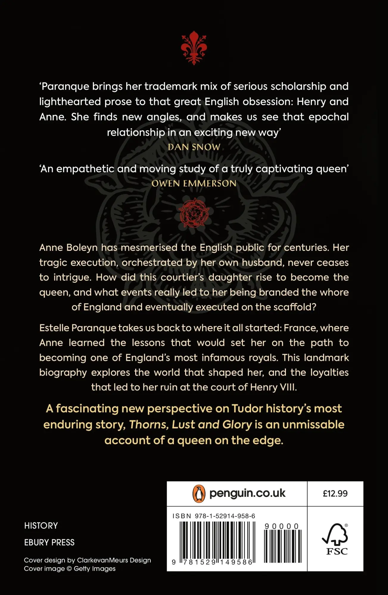 Rückseite: 9781529149586 | Thorns, Lust and Glory | The betrayal of Anne Boleyn | Paranque | Buch