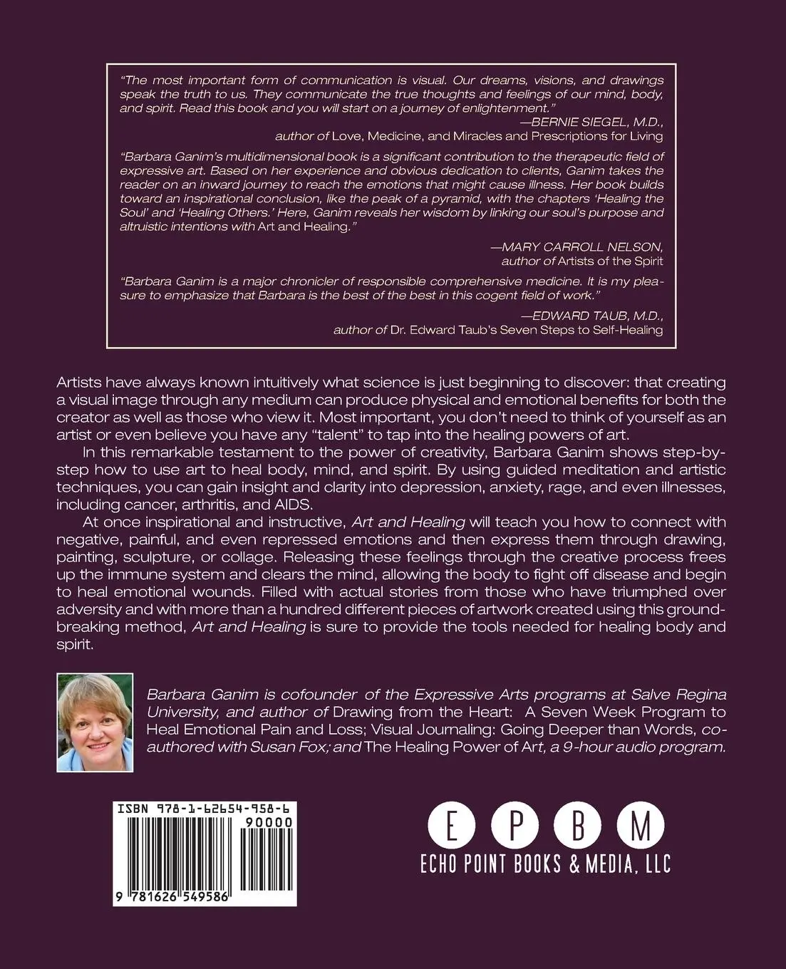 Rückseite: 9781626549586 | Art and Healing | Barbara Ganim | Taschenbuch | Englisch | 2013