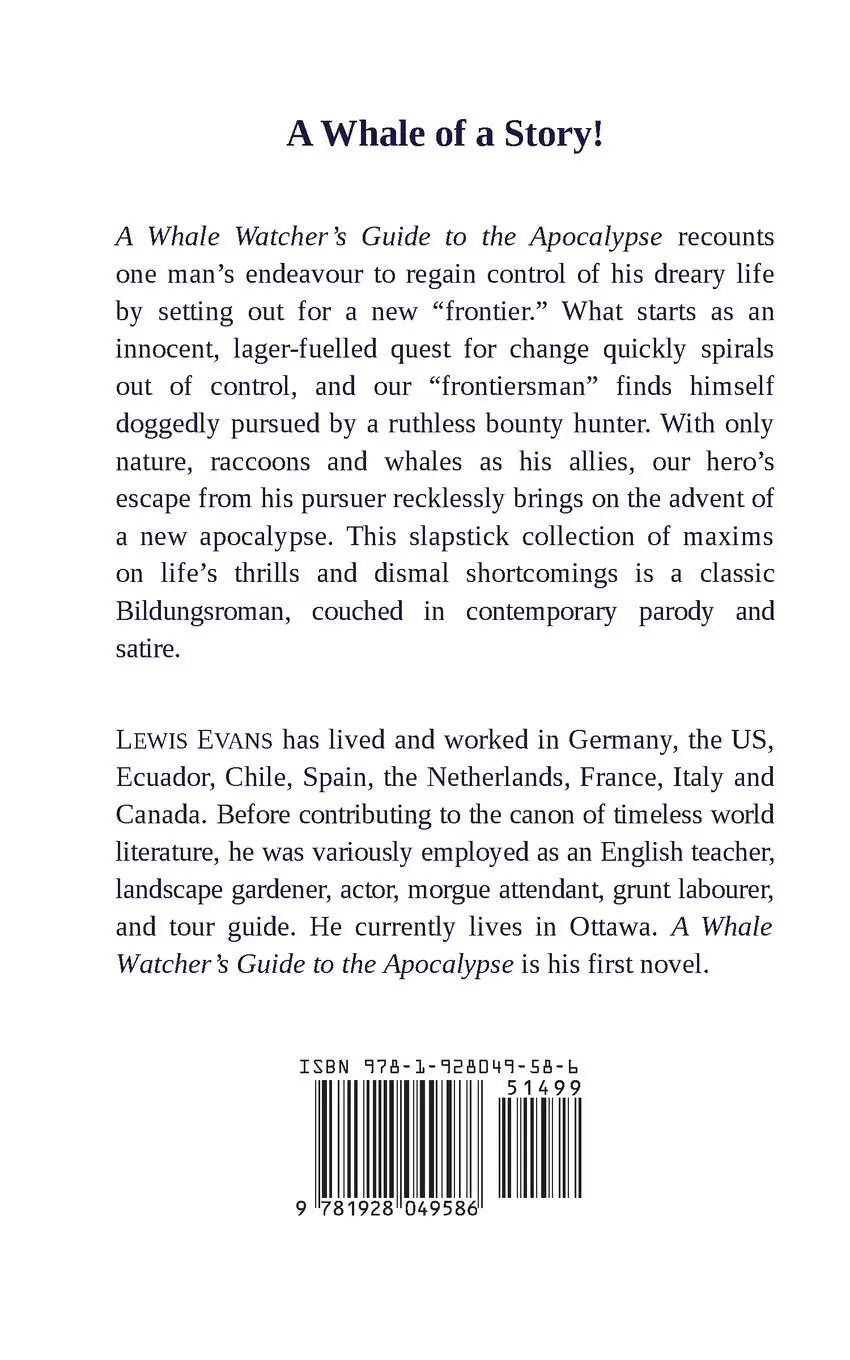 Rückseite: 9781928049586 | A Whale Watcher's Guide to the Apocalypse | Lewis Evans | Taschenbuch