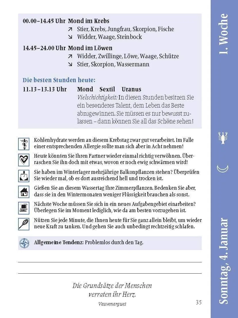 Bild: 9783453239586 | Mondkalender für jeden Tag 2026 | Helga Föger | Kalender | 400 S.