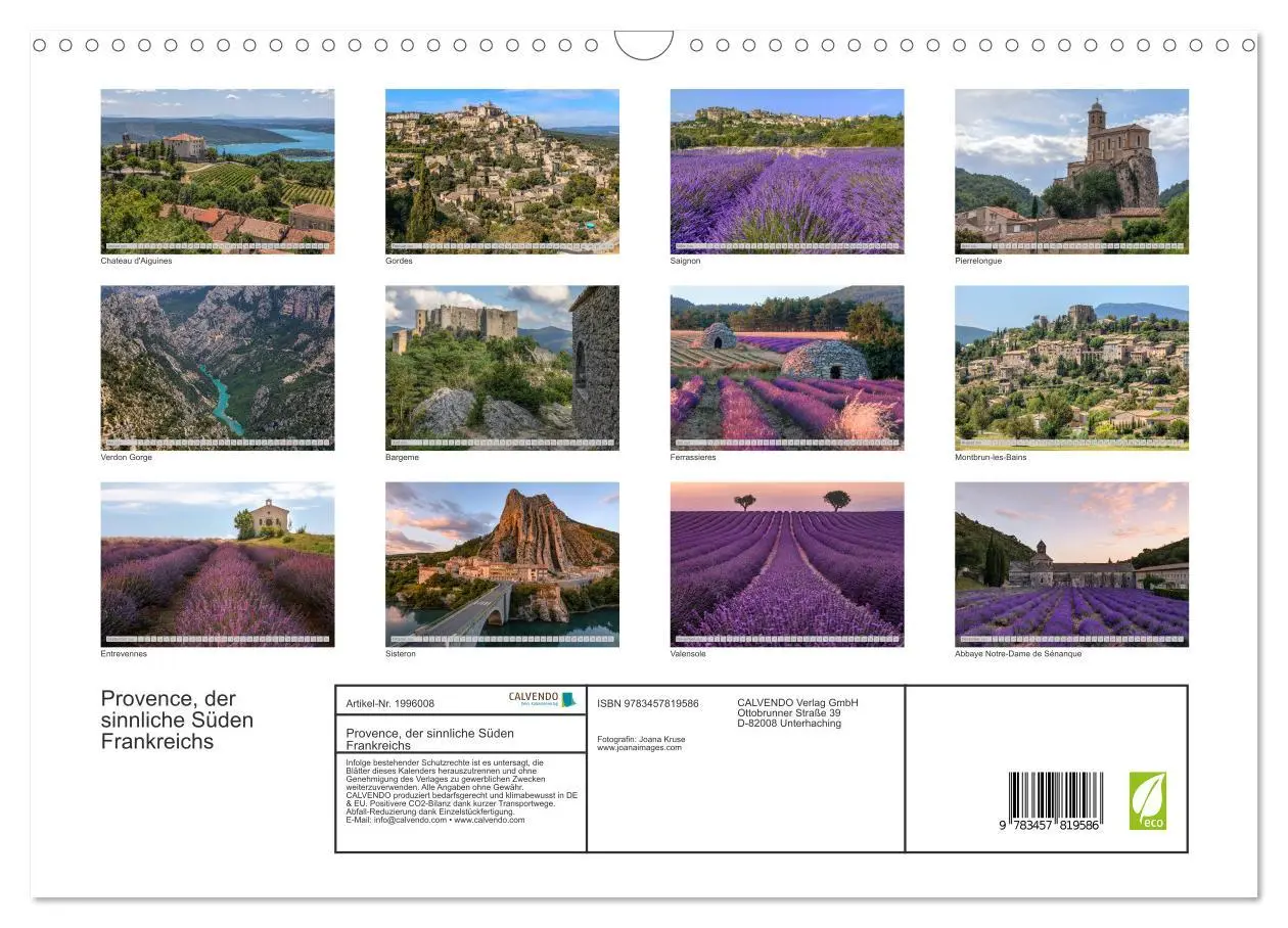 Bild: 9783457819586 | Provence, der sinnliche Süden Frankreichs (Wandkalender 2026 DIN A3...