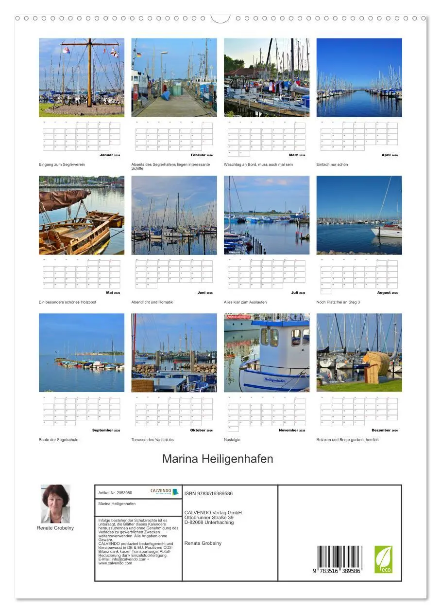 Bild: 9783516389586 | Marina Heiligenhafen (hochwertiger Premium Wandkalender 2026 DIN A2...