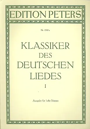 Cover: 9790014029586 | Die Klassiker des deutschen Liedes 1 | Gesang &amp; Klavier Alben | Buch