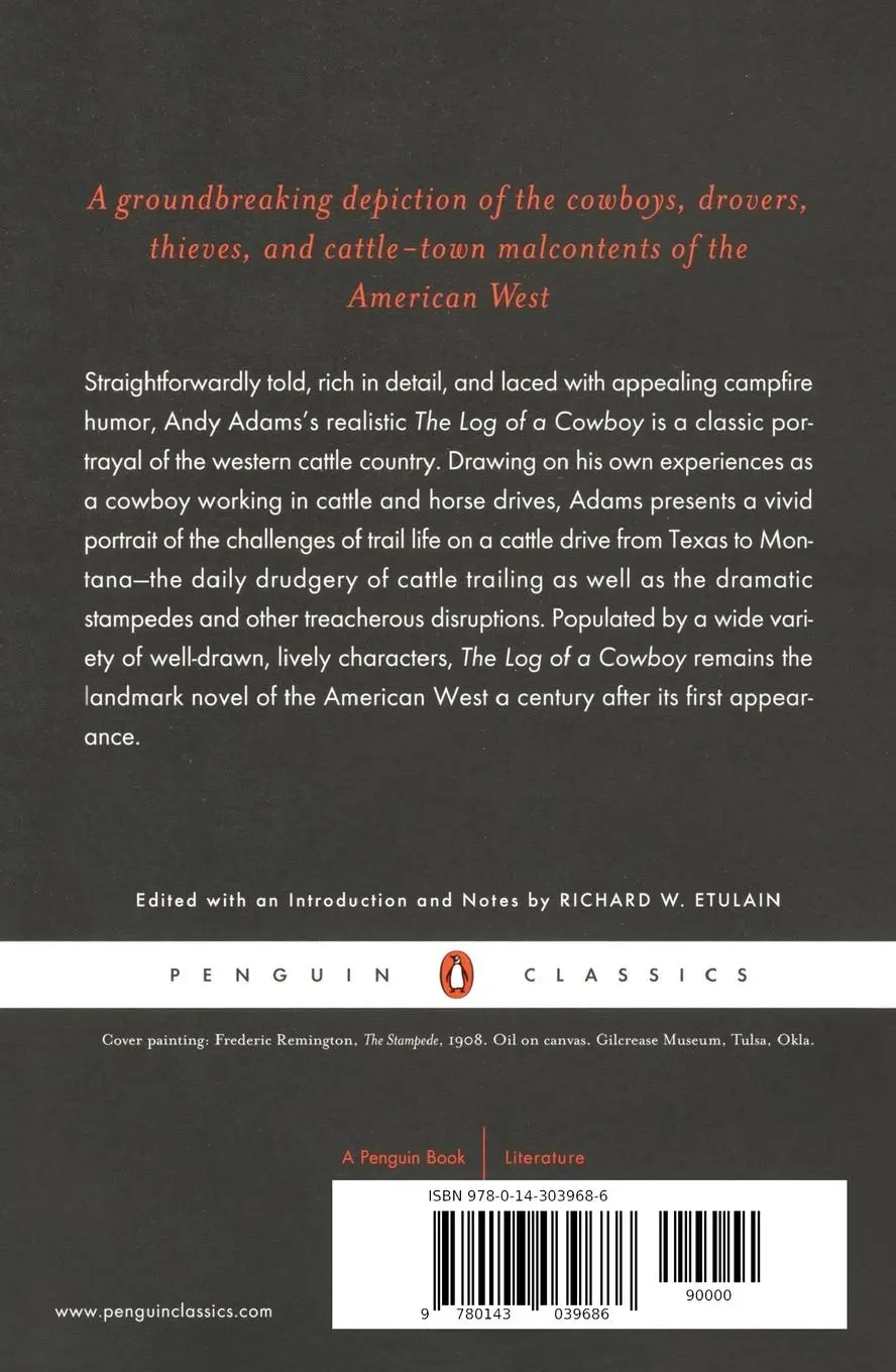 Rückseite: 9780143039686 | The Log of a Cowboy | Andy Adams | Taschenbuch | Englisch | 2006