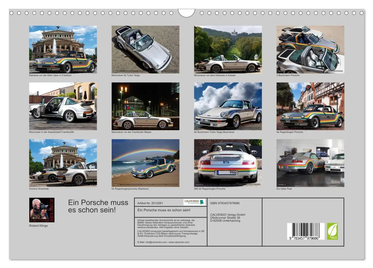 Bild: 9783457979686 | Ein Porsche muss es schon sein! (Wandkalender 2026 DIN A3 quer),...