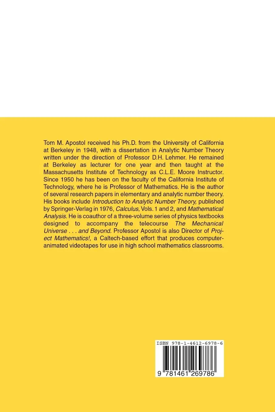 Rückseite: 9781461269786 | Modular Functions and Dirichlet Series in Number Theory | Apostol | x