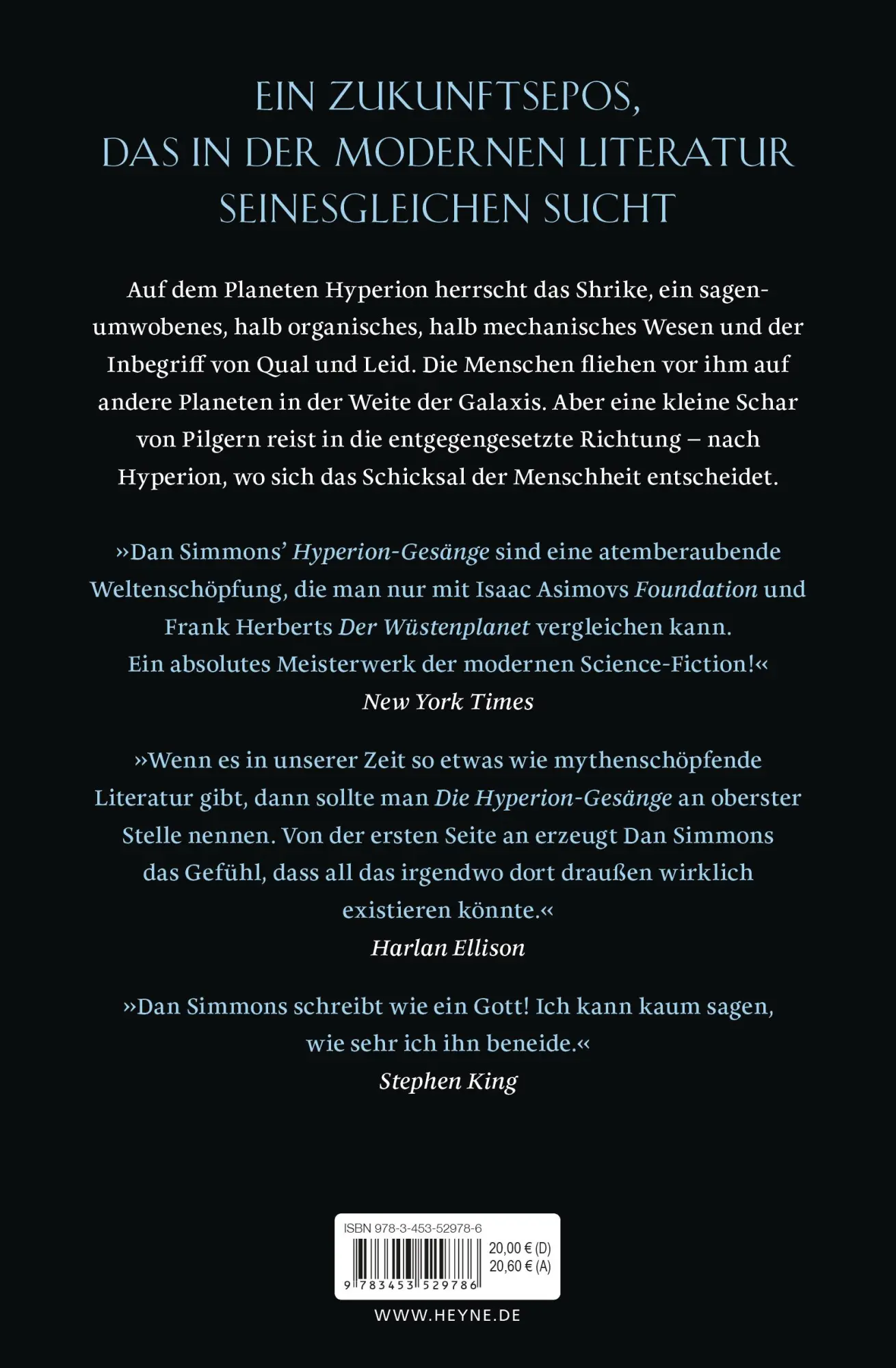 Bild: 9783453529786 | Die Hyperion-Gesänge | Zwei Romane in einem Band | Dan Simmons | Buch