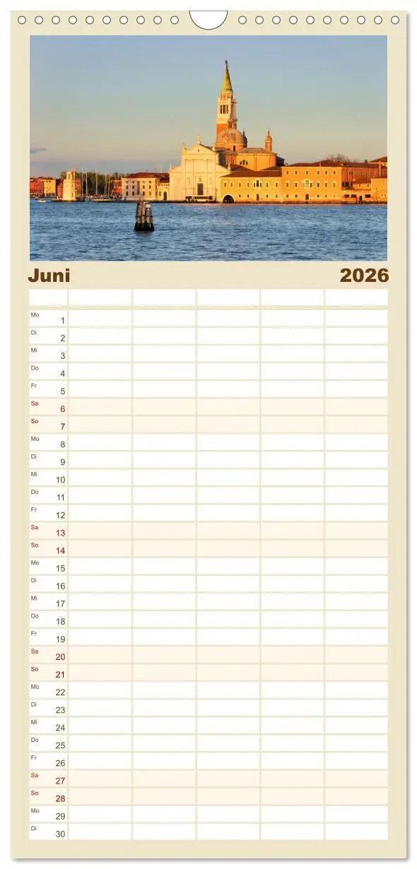 Bild: 9783516509786 | Familienplaner 2026 - Venedig - Stadt im Meer mit 5 Spalten...