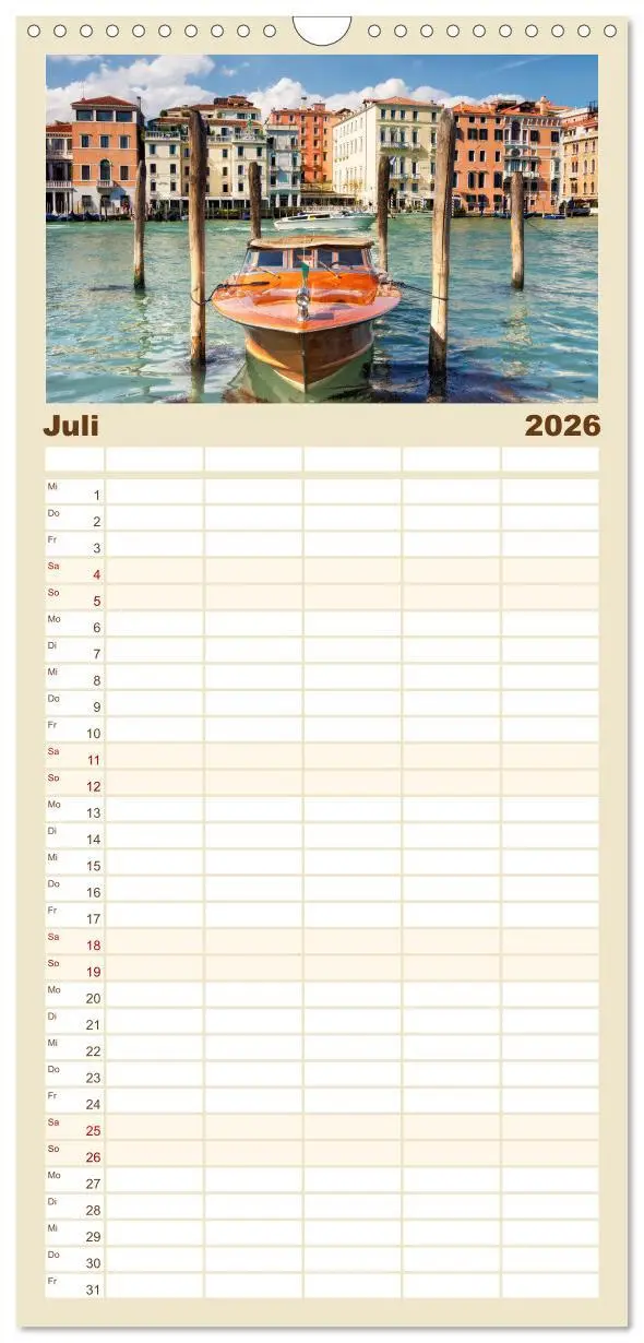 Bild: 9783516509786 | Familienplaner 2026 - Venedig - Stadt im Meer mit 5 Spalten...