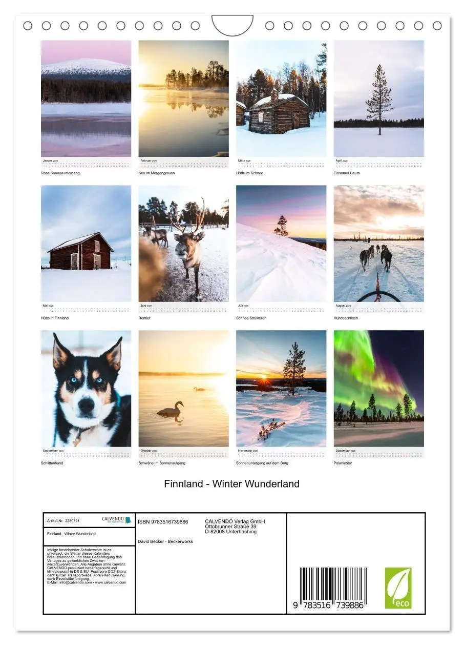 Bild: 9783516739886 | Finnland - Winter Wunderland (Wandkalender 2026 DIN A4 hoch),...
