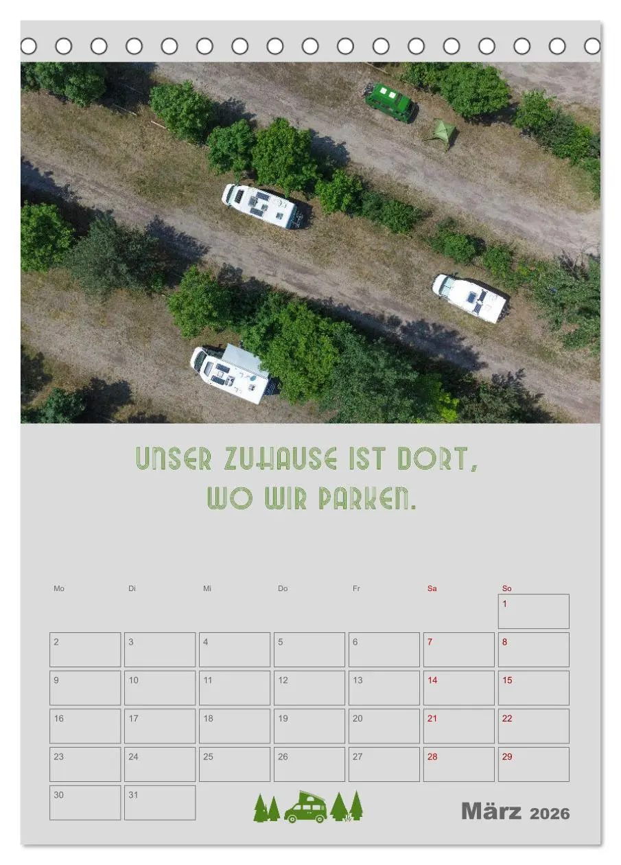 Bild: 9783516349986 | Roadtrips - Urlaub auf Rädern (Tischkalender 2026 DIN A5 hoch),...