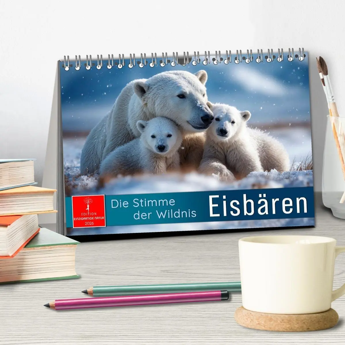 Bild: 9783516659986 | Eisbären - die Stimme der Wildnis (Tischkalender 2026 DIN A5 quer),...