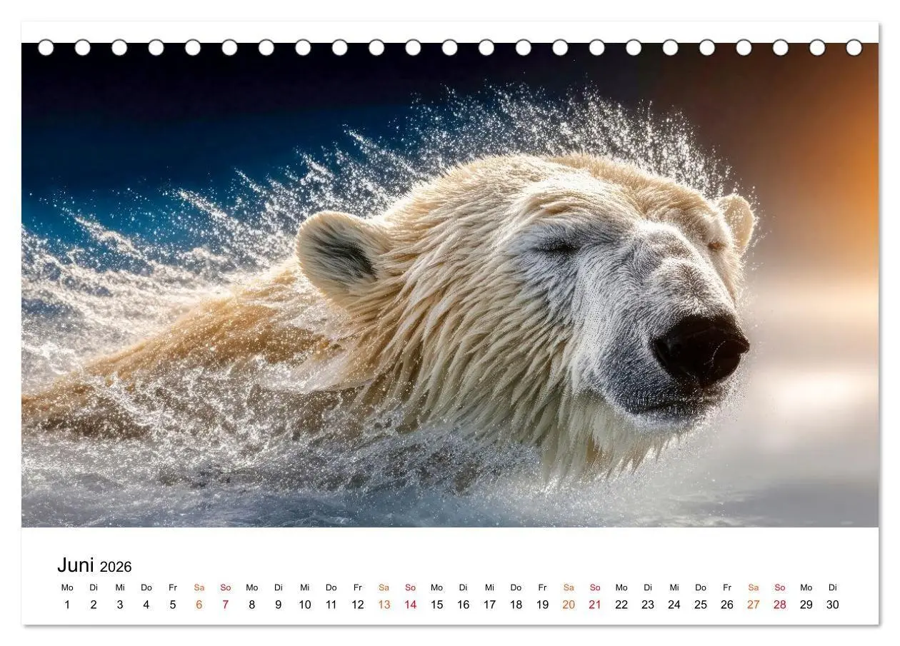 Bild: 9783516659986 | Eisbären - die Stimme der Wildnis (Tischkalender 2026 DIN A5 quer),...