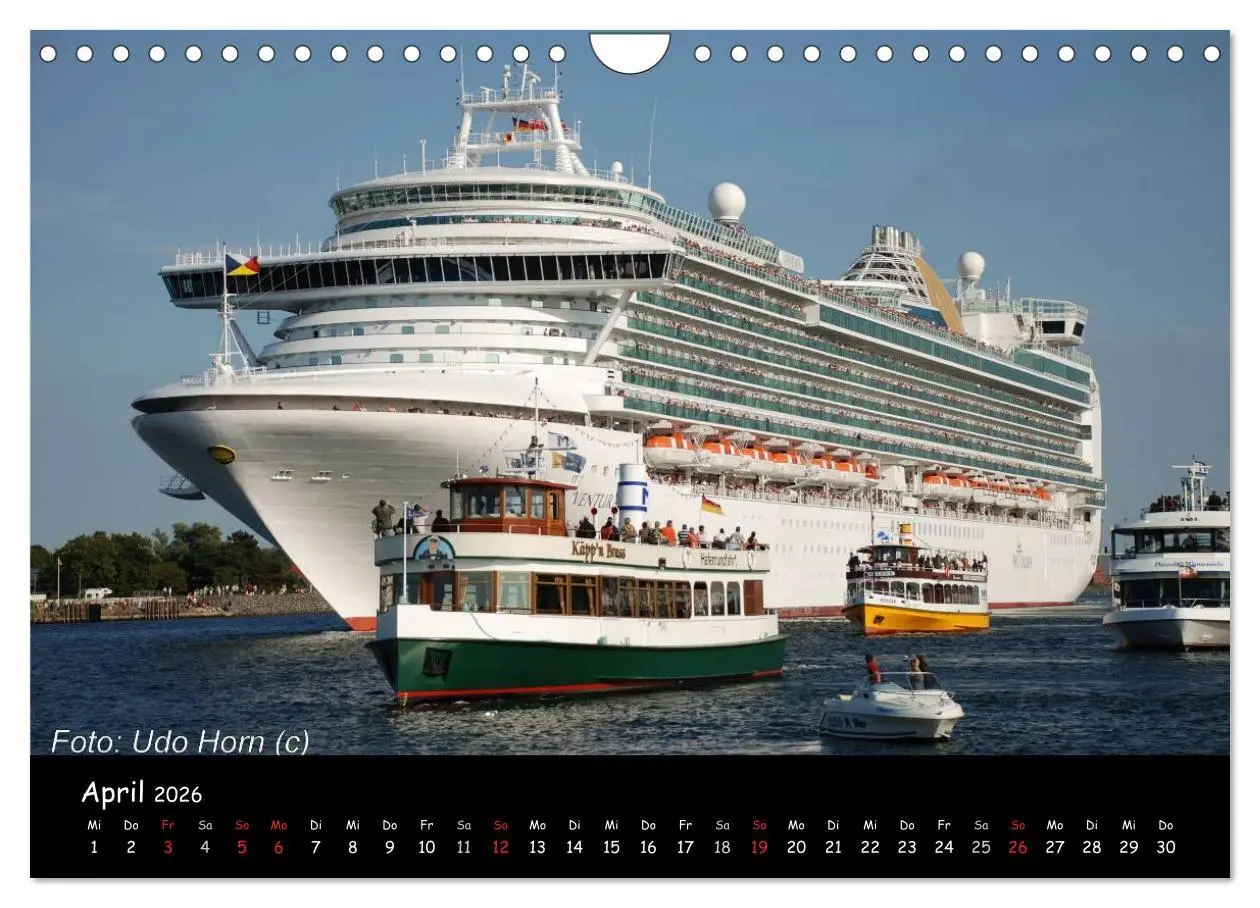 Bild: 9783516080087 | Kreuzfahrt erleben (Wandkalender 2026 DIN A4 quer), CALVENDO...