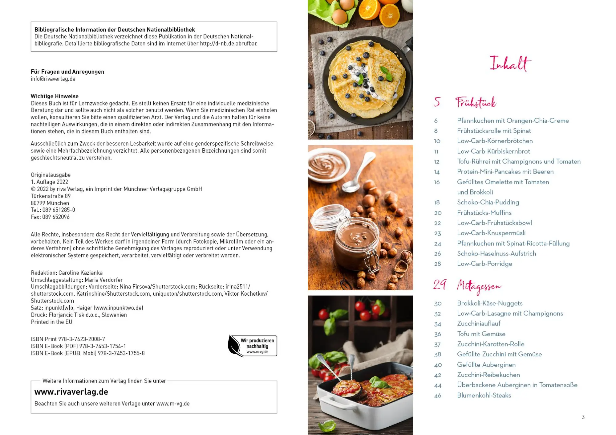 Bild: 9783742320087 | Low Carb vegetarisch. | Low-Carb-Rezept des Tages | Taschenbuch | 2021