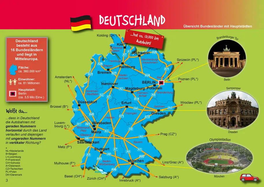 Bild: 4027871010187 | Auto-Reise-Atlas für Kinder | Mit vielen interessanten Informationen