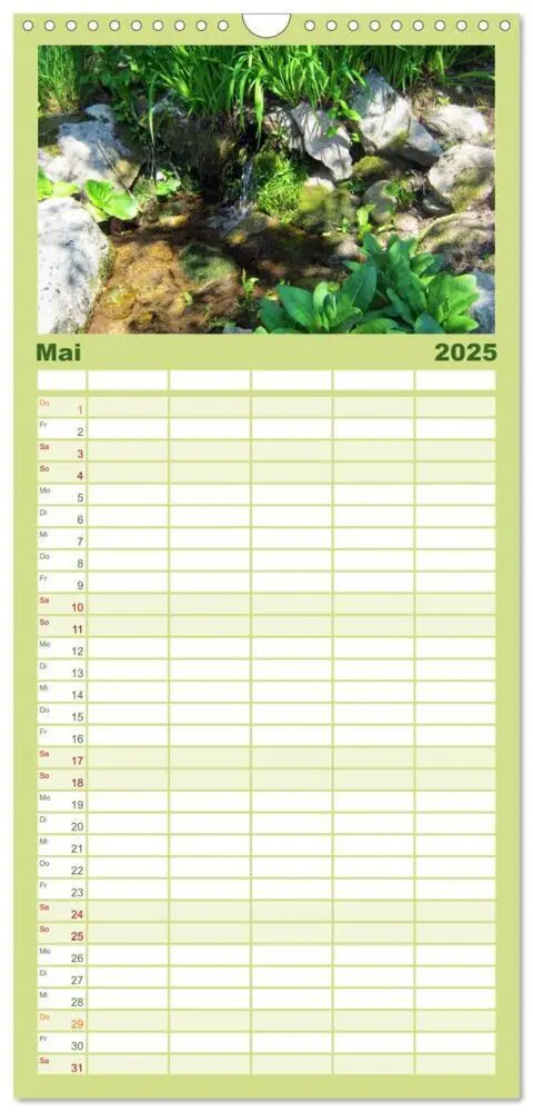 Bild: 9783457120187 | Familienplaner 2025 - Oasen der Ruhe 2025 / Geburtstagskalender mit...