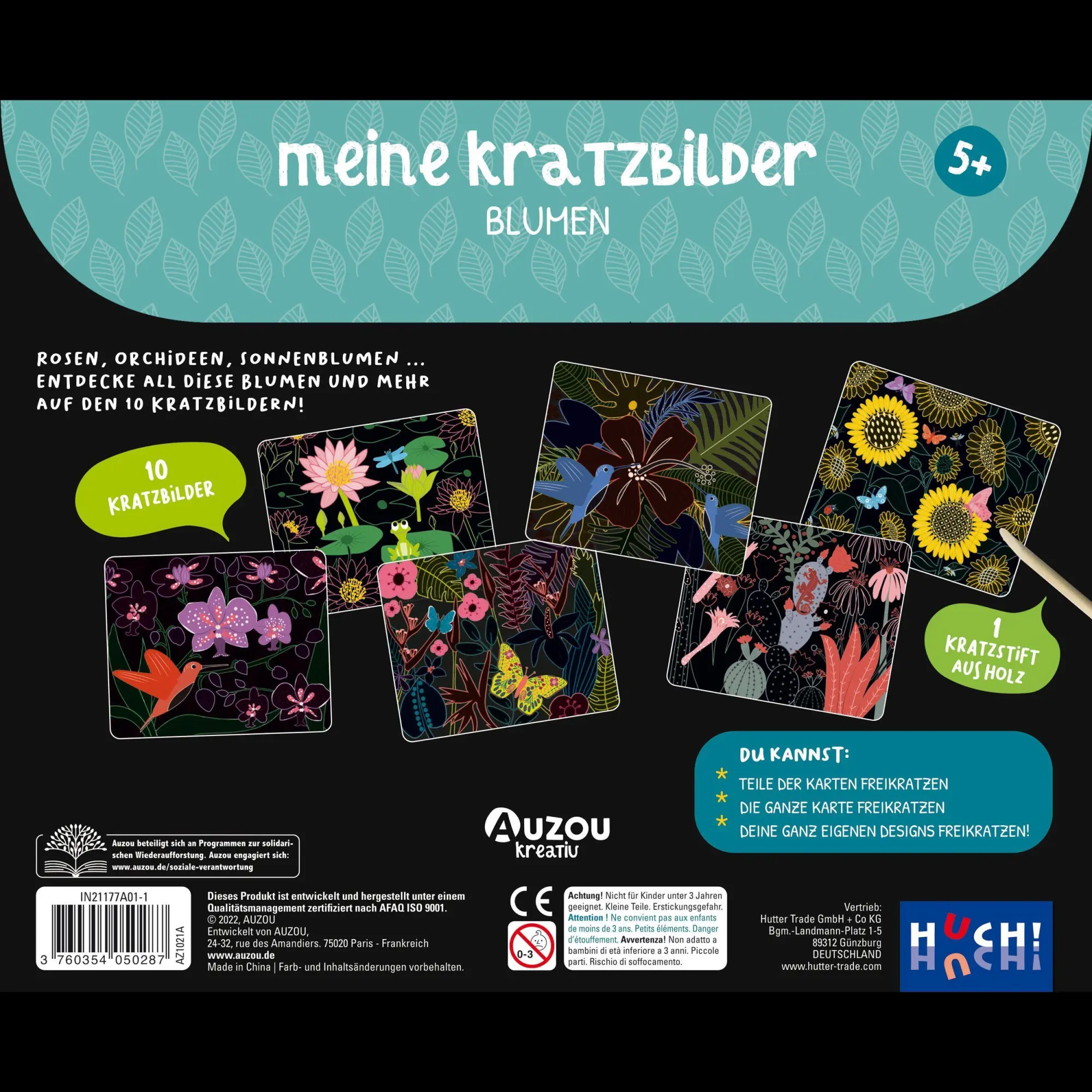 Bild: 3760354050287 | Auzou Meine Kratzbilder - Blumen | Auzou | Spiel | 405028 | Deutsch