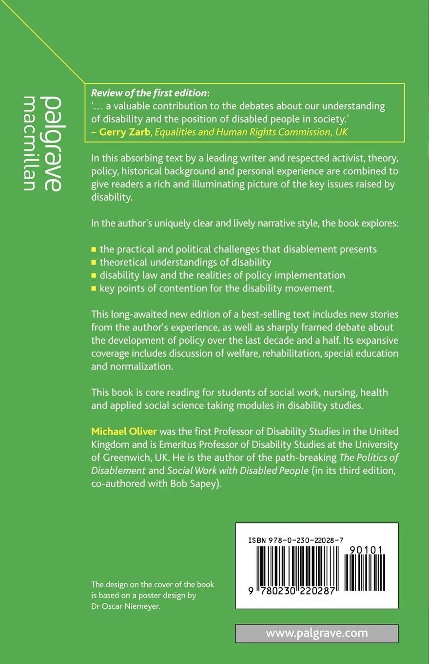 Rückseite: 9780230220287 | Understanding Disability | From Theory to Practice | Michael Oliver