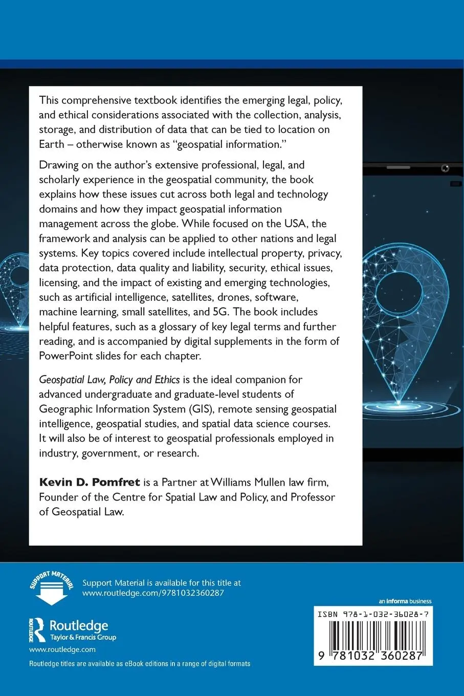 Rückseite: 9781032360287 | Geospatial Law, Policy and Ethics | Kevin D. Pomfret | Taschenbuch