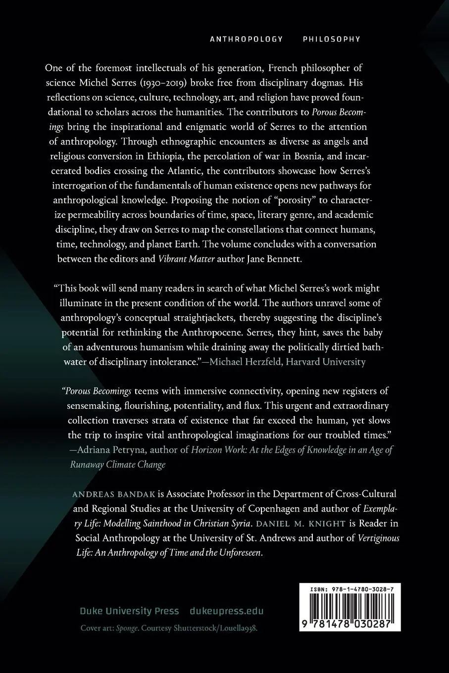 Rückseite: 9781478030287 | Porous Becomings | Anthropological Engagements with Michel Serres