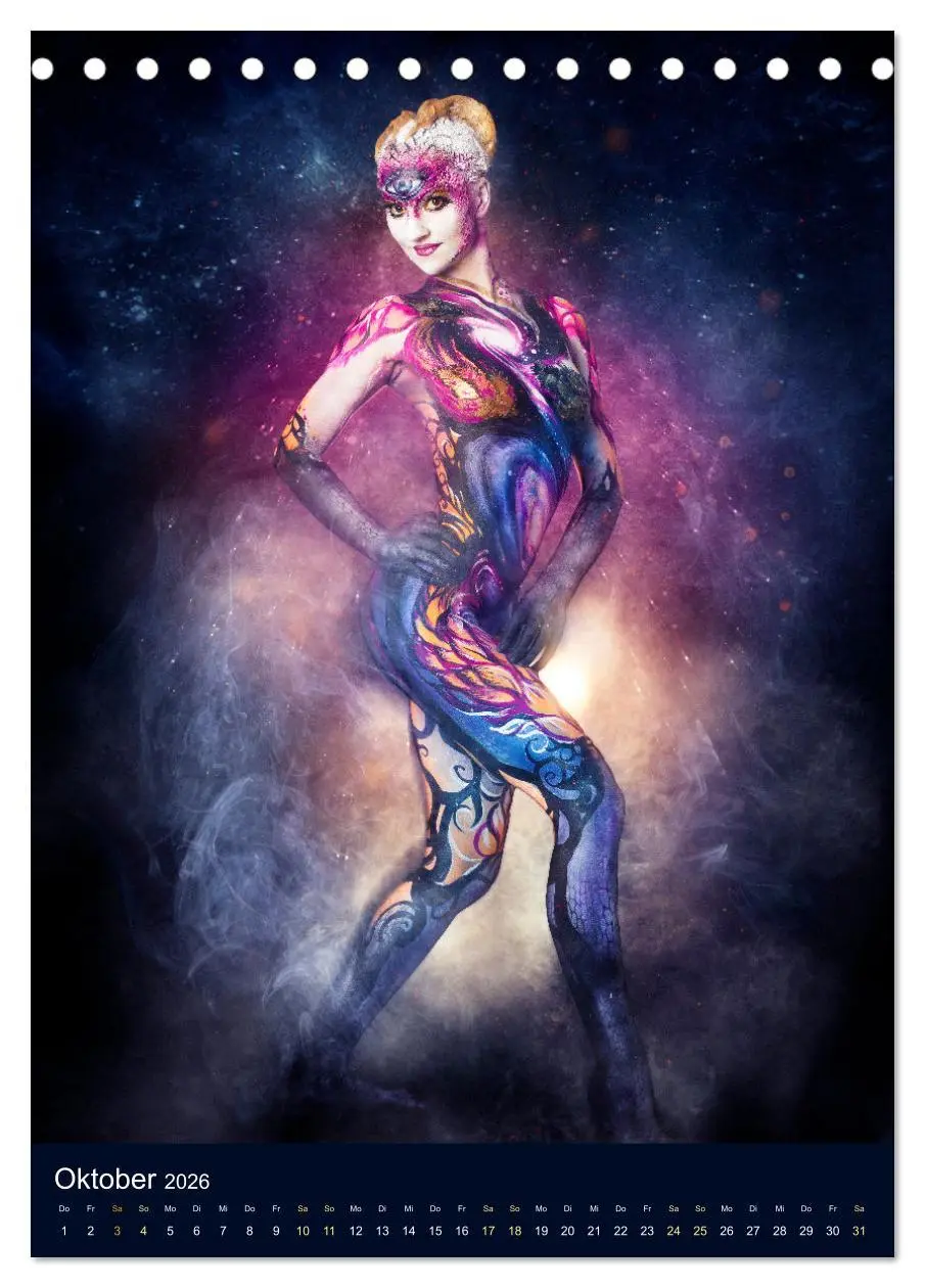 Bild: 9783516370287 | Bodypainting Adventures (Tischkalender 2026 DIN A5 hoch), CALVENDO...