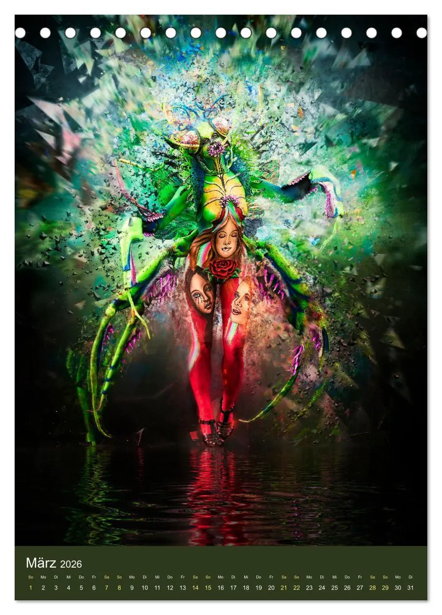 Bild: 9783516370287 | Bodypainting Adventures (Tischkalender 2026 DIN A5 hoch), CALVENDO...