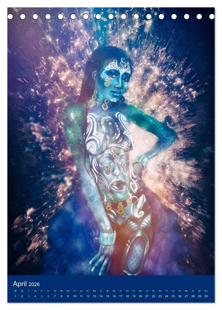 Bild: 9783516370287 | Bodypainting Adventures (Tischkalender 2026 DIN A5 hoch), CALVENDO...