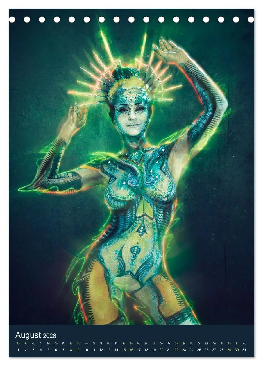 Bild: 9783516370287 | Bodypainting Adventures (Tischkalender 2026 DIN A5 hoch), CALVENDO...