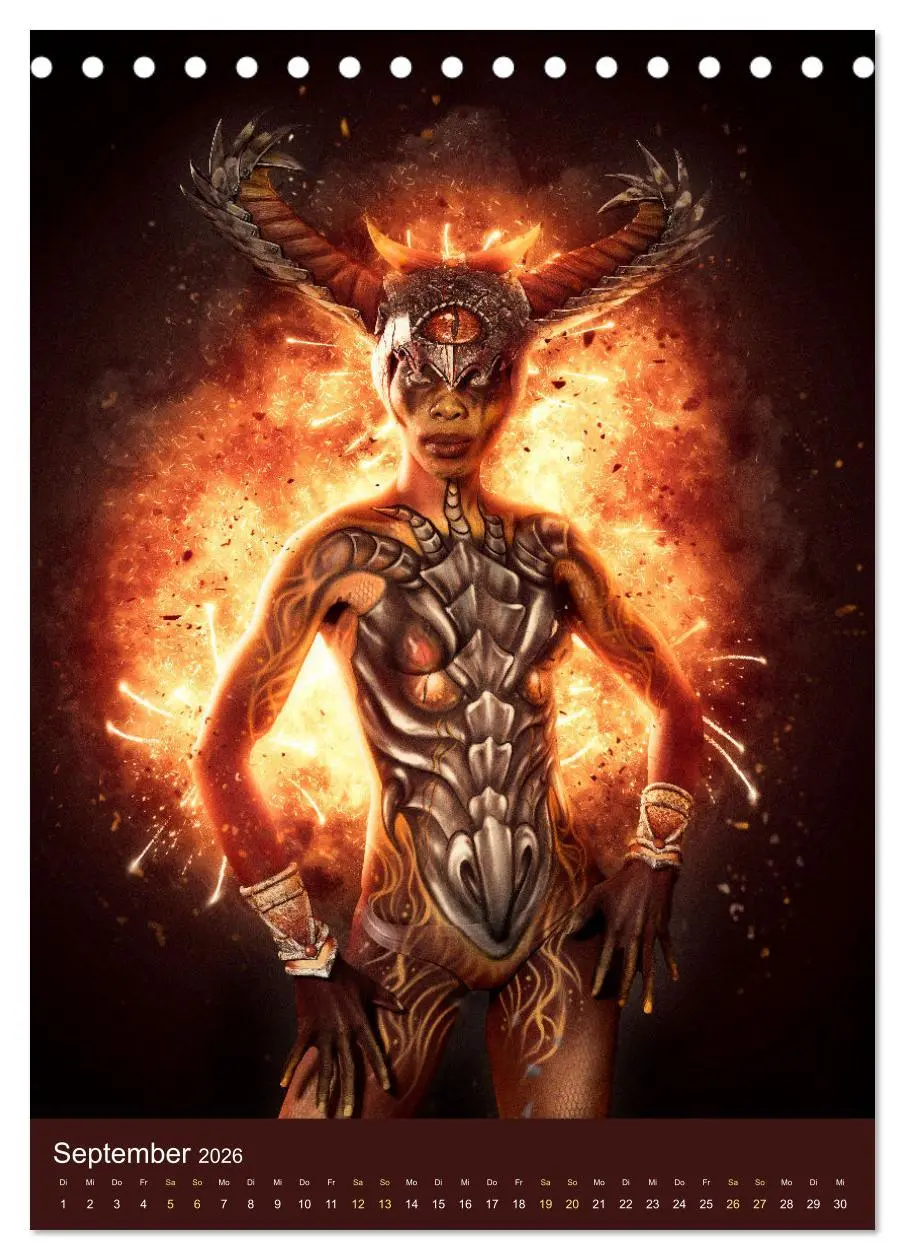 Bild: 9783516370287 | Bodypainting Adventures (Tischkalender 2026 DIN A5 hoch), CALVENDO...