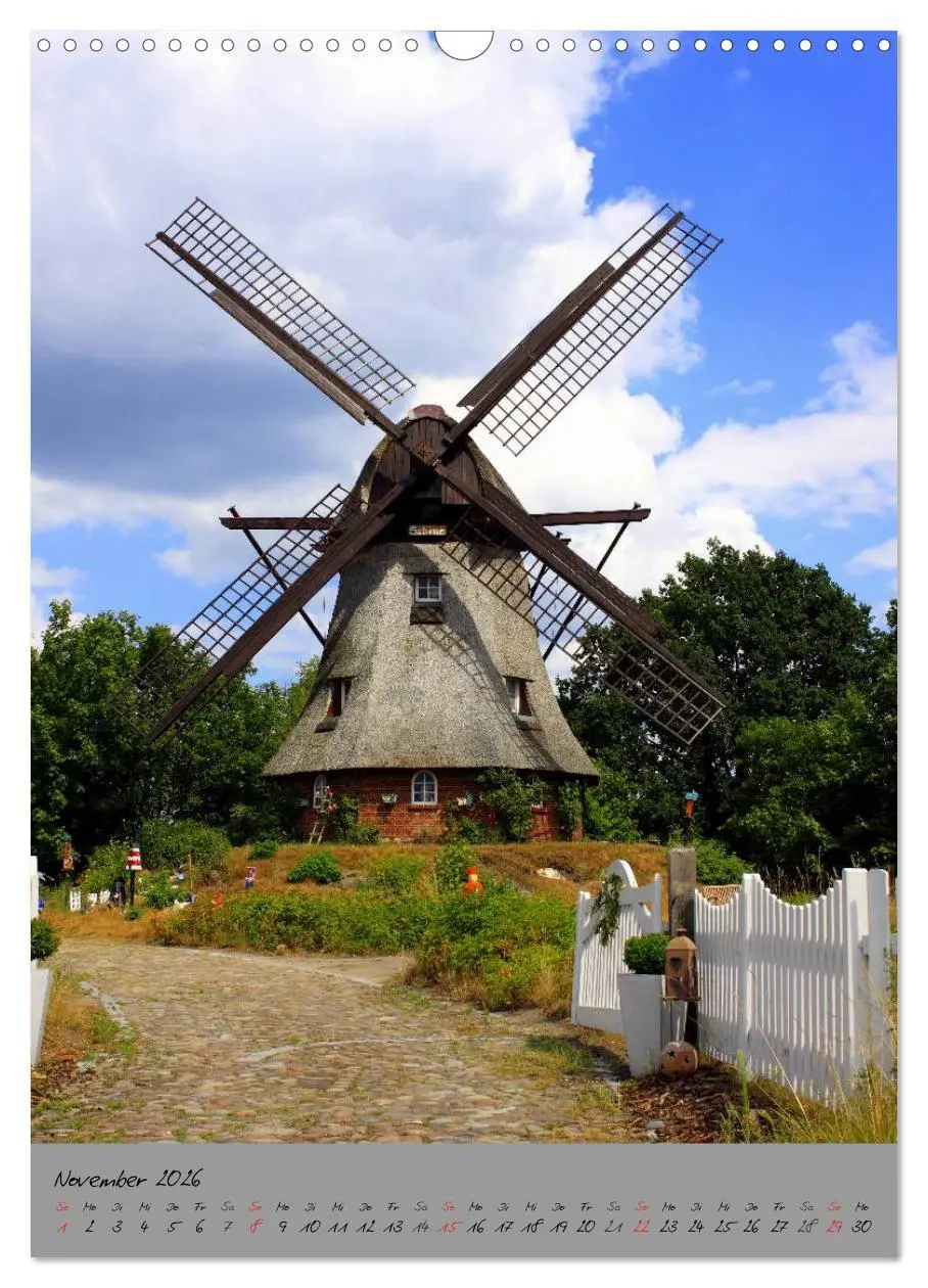 Bild: 9783516440287 | Windmühlen in Norddeutschland (Wandkalender 2026 DIN A3 hoch),...