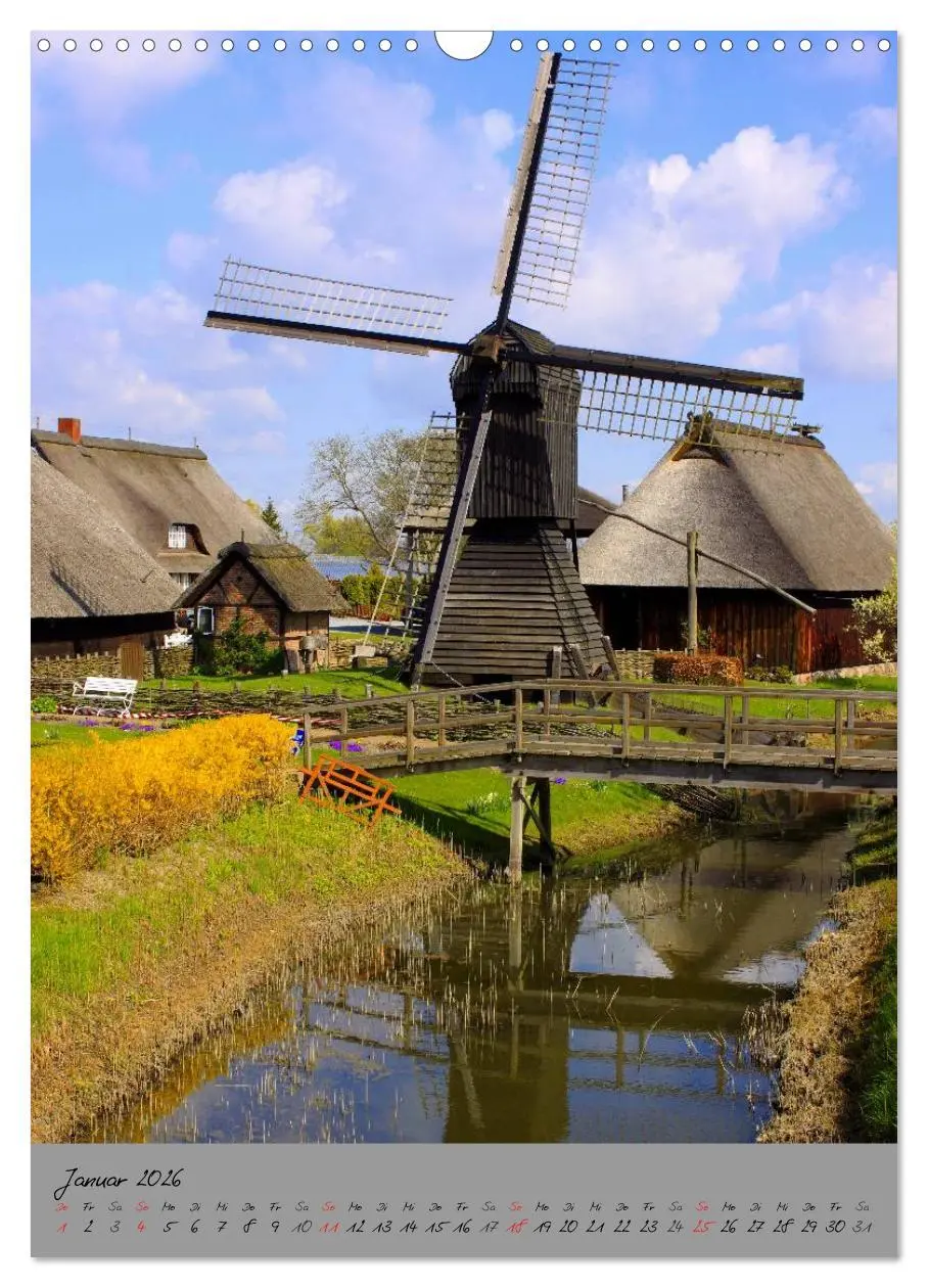 Bild: 9783516440287 | Windmühlen in Norddeutschland (Wandkalender 2026 DIN A3 hoch),...