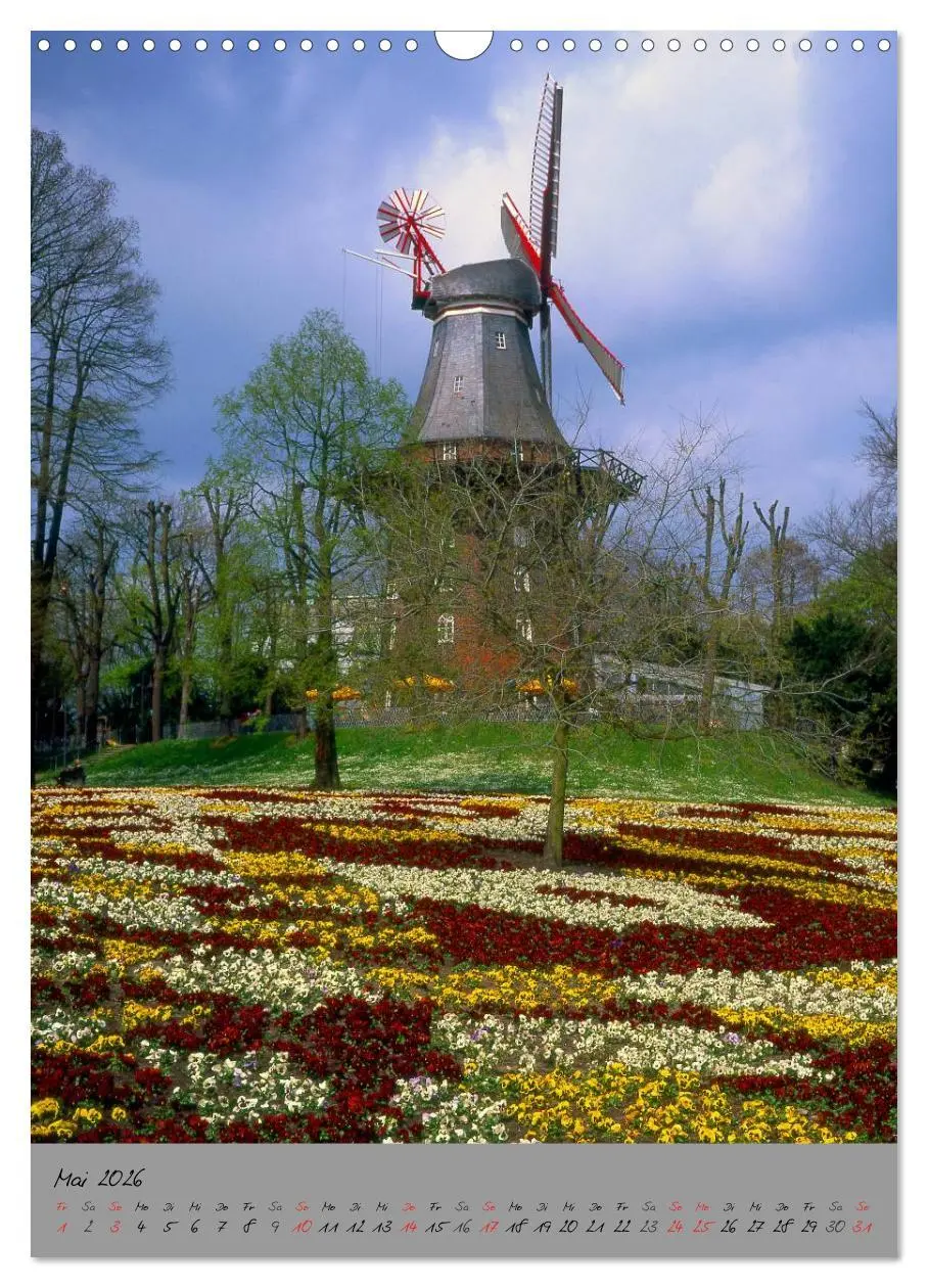 Bild: 9783516440287 | Windmühlen in Norddeutschland (Wandkalender 2026 DIN A3 hoch),...