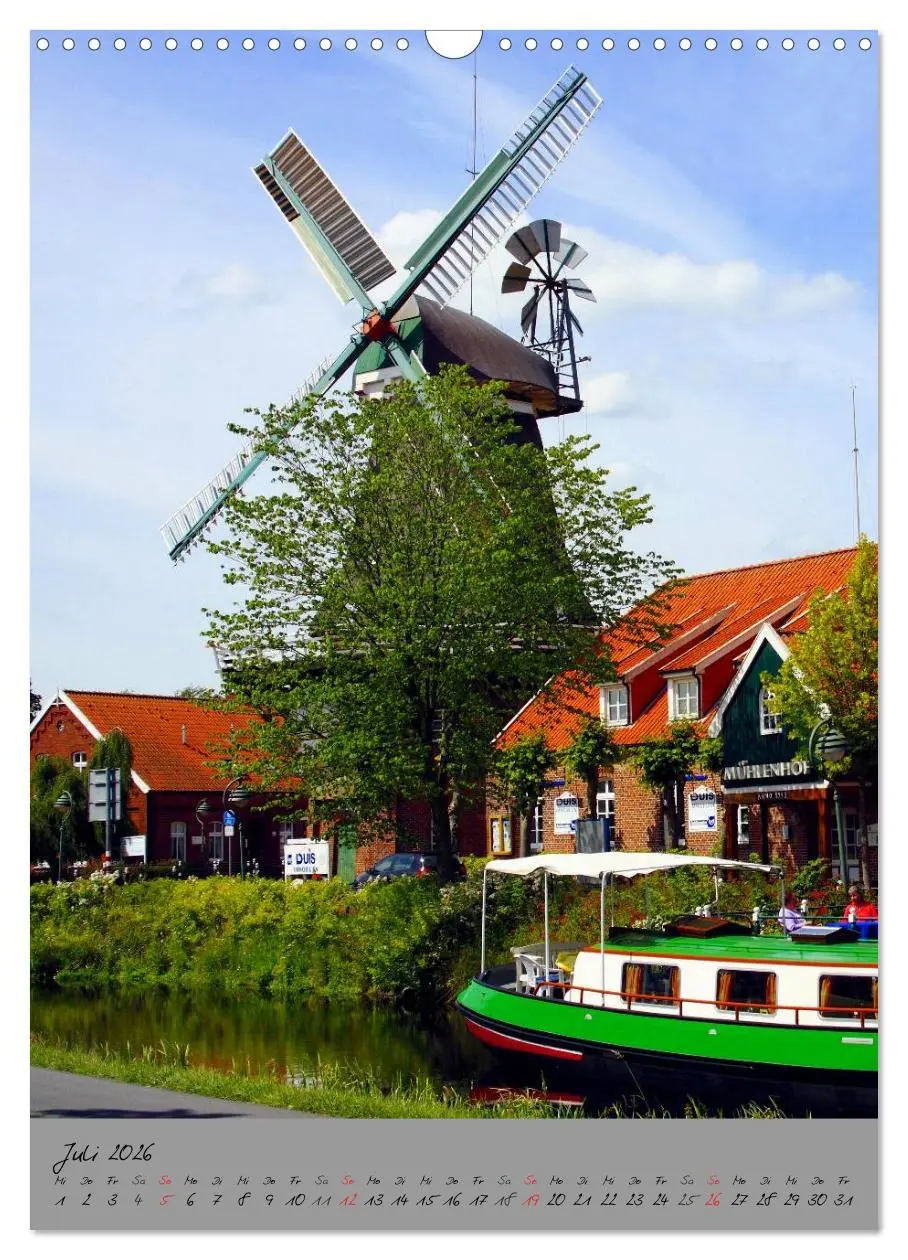 Bild: 9783516440287 | Windmühlen in Norddeutschland (Wandkalender 2026 DIN A3 hoch),...