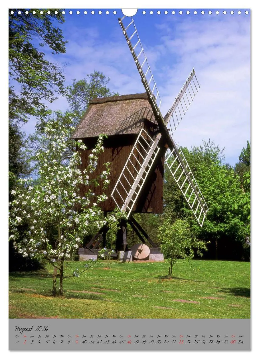 Bild: 9783516440287 | Windmühlen in Norddeutschland (Wandkalender 2026 DIN A3 hoch),...