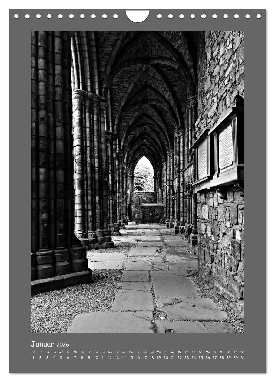 Bild: 9783516680287 | Edinburgh in schwarzweiß (Wandkalender 2026 DIN A4 hoch), CALVENDO...