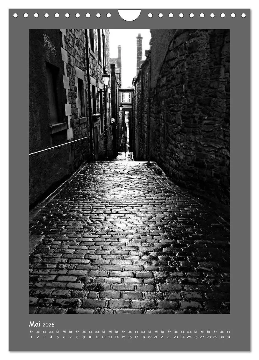 Bild: 9783516680287 | Edinburgh in schwarzweiß (Wandkalender 2026 DIN A4 hoch), CALVENDO...