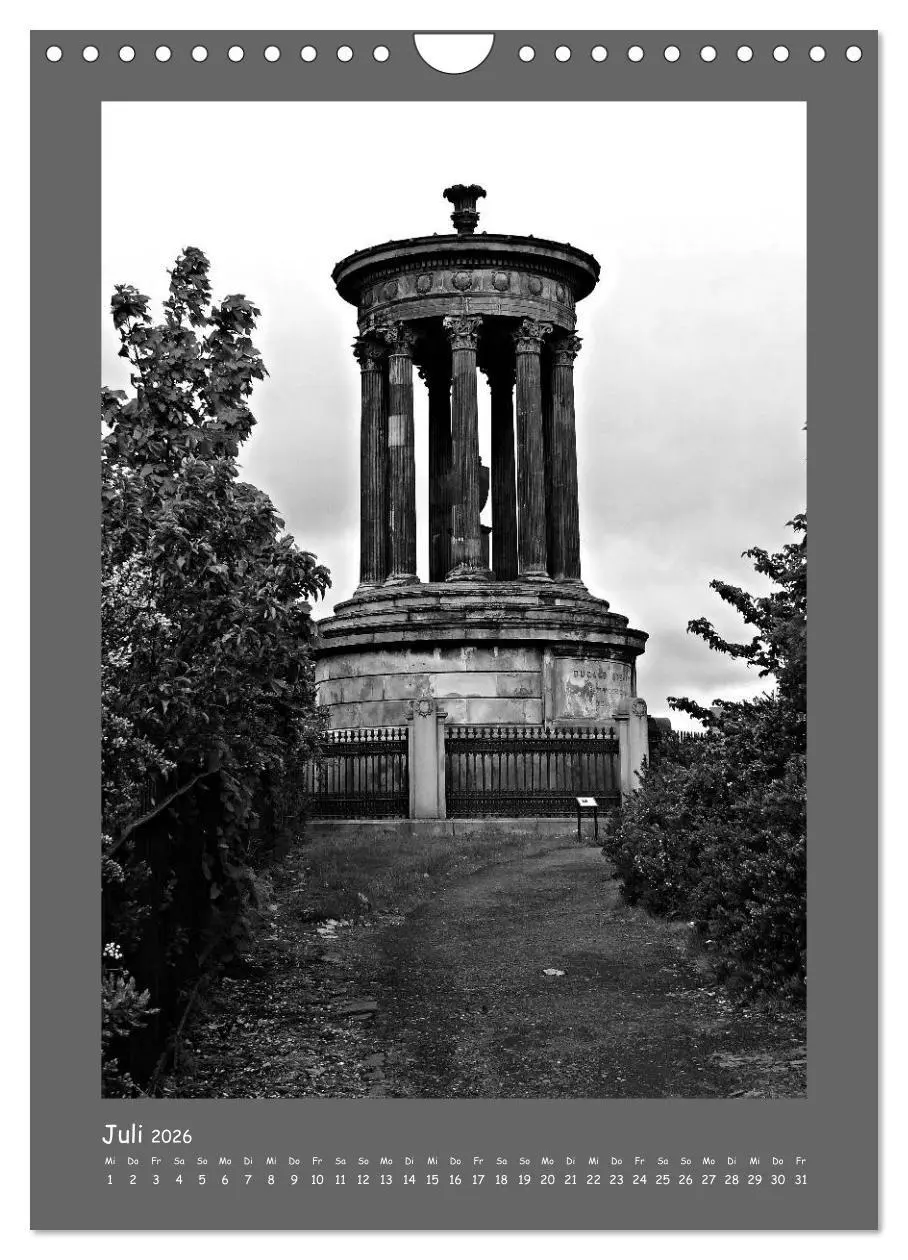 Bild: 9783516680287 | Edinburgh in schwarzweiß (Wandkalender 2026 DIN A4 hoch), CALVENDO...