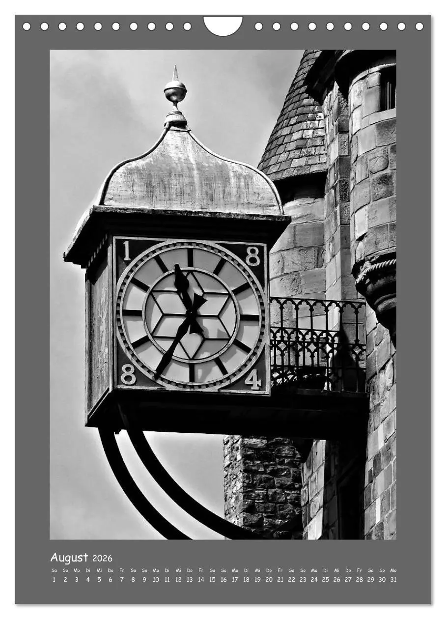 Bild: 9783516680287 | Edinburgh in schwarzweiß (Wandkalender 2026 DIN A4 hoch), CALVENDO...