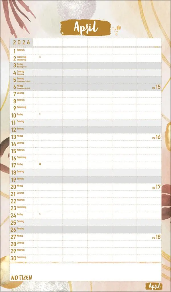 Bild: 9783731890287 | Familienplaner Metallic Glam 2026 | Verlag Korsch | Kalender | 14 S.