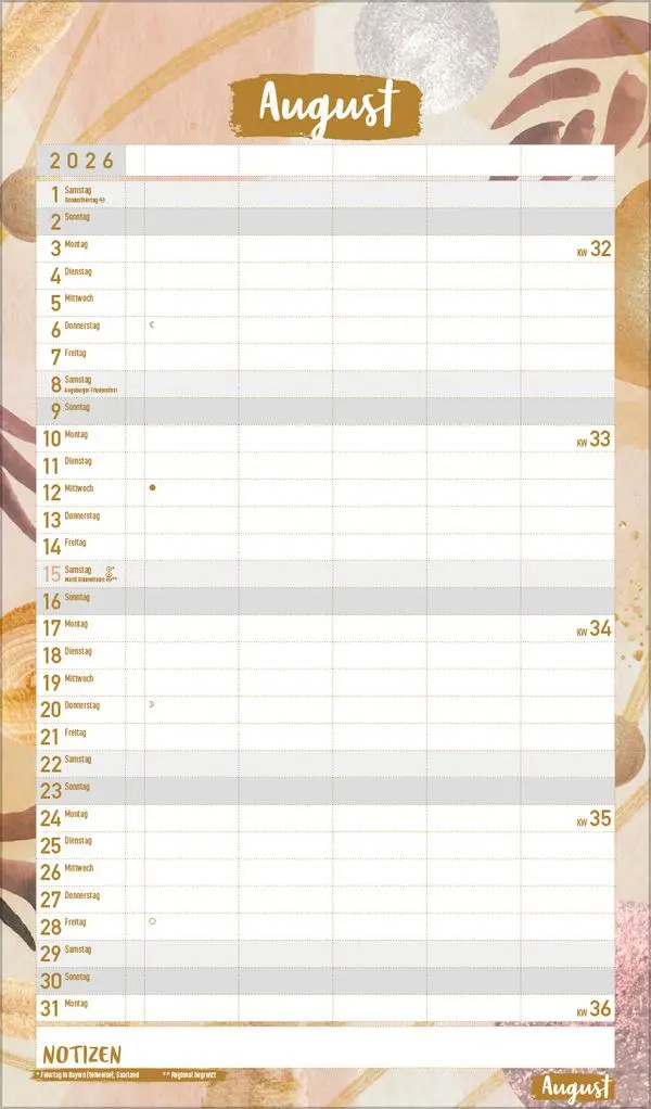 Bild: 9783731890287 | Familienplaner Metallic Glam 2026 | Verlag Korsch | Kalender | 14 S.