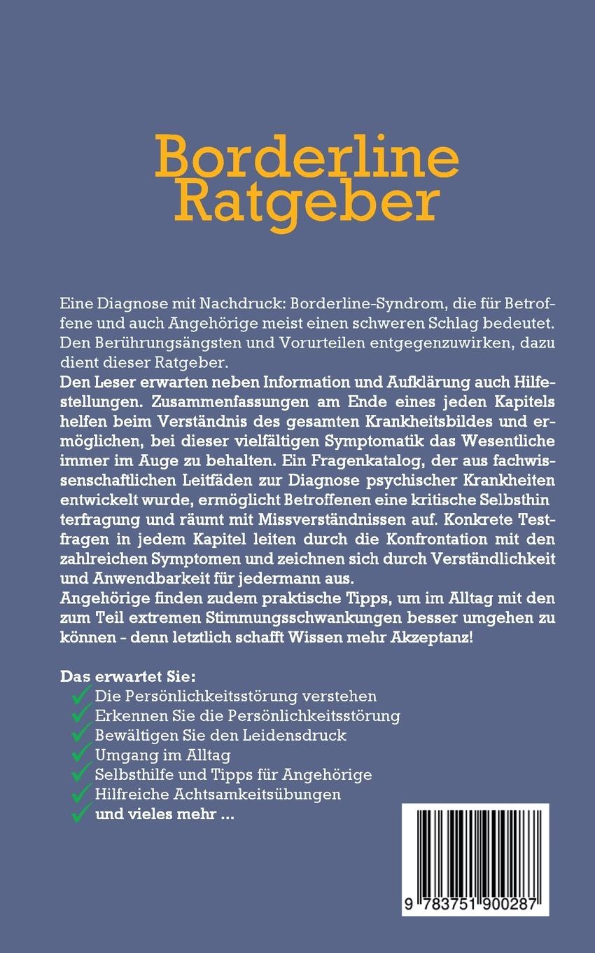 Rückseite: 9783751900287 | Borderline Ratgeber: Wie Sie die Ursachen Ihrer Borderline...